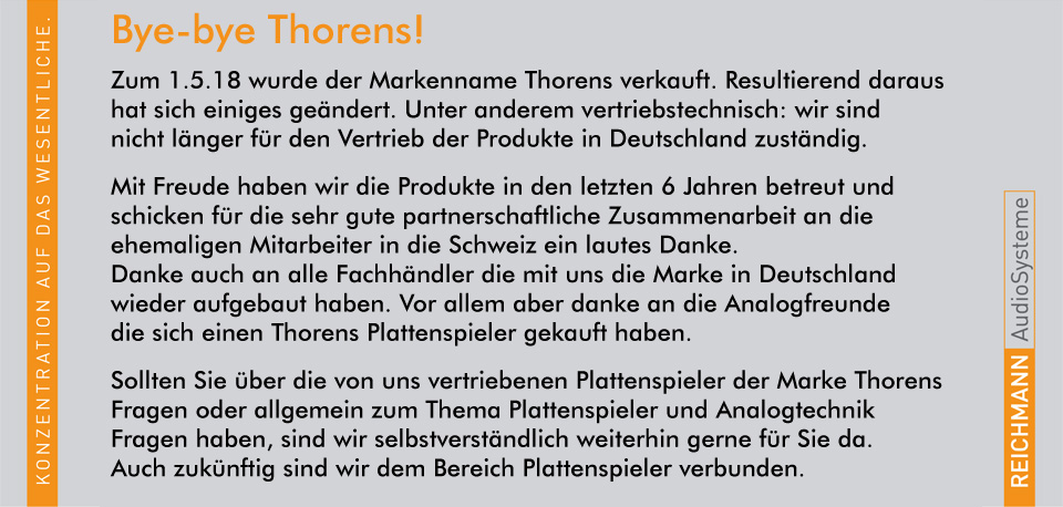Bye bye Thorens